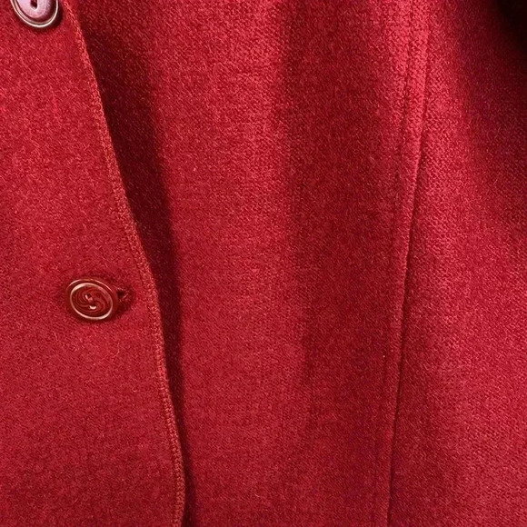 Jane Ashley Red Wool Blend Two Button Blazer in Size XL. - Picture 7 of 10